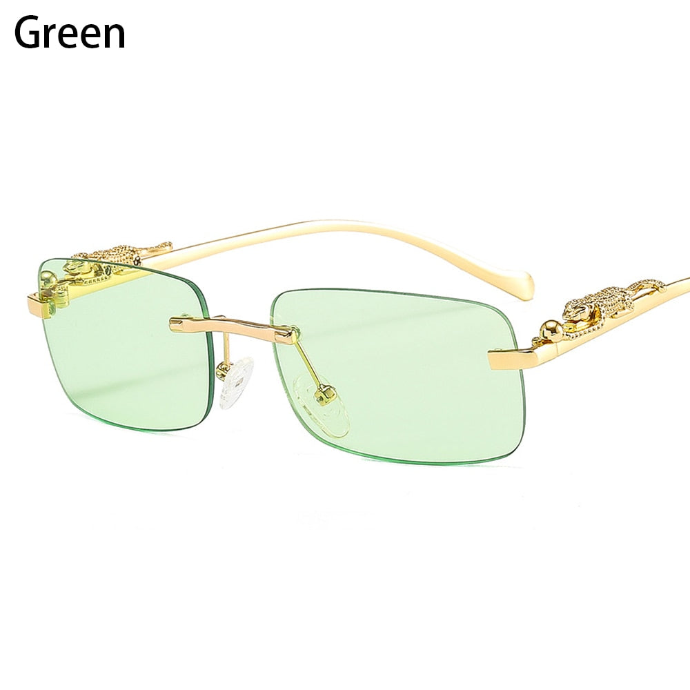 UV400 Retro Rimless Sunglasses For Men Steampunk Outdoor Cycling Sunglasses Women Punk Fashion Glasses Vintage Shades Gafas