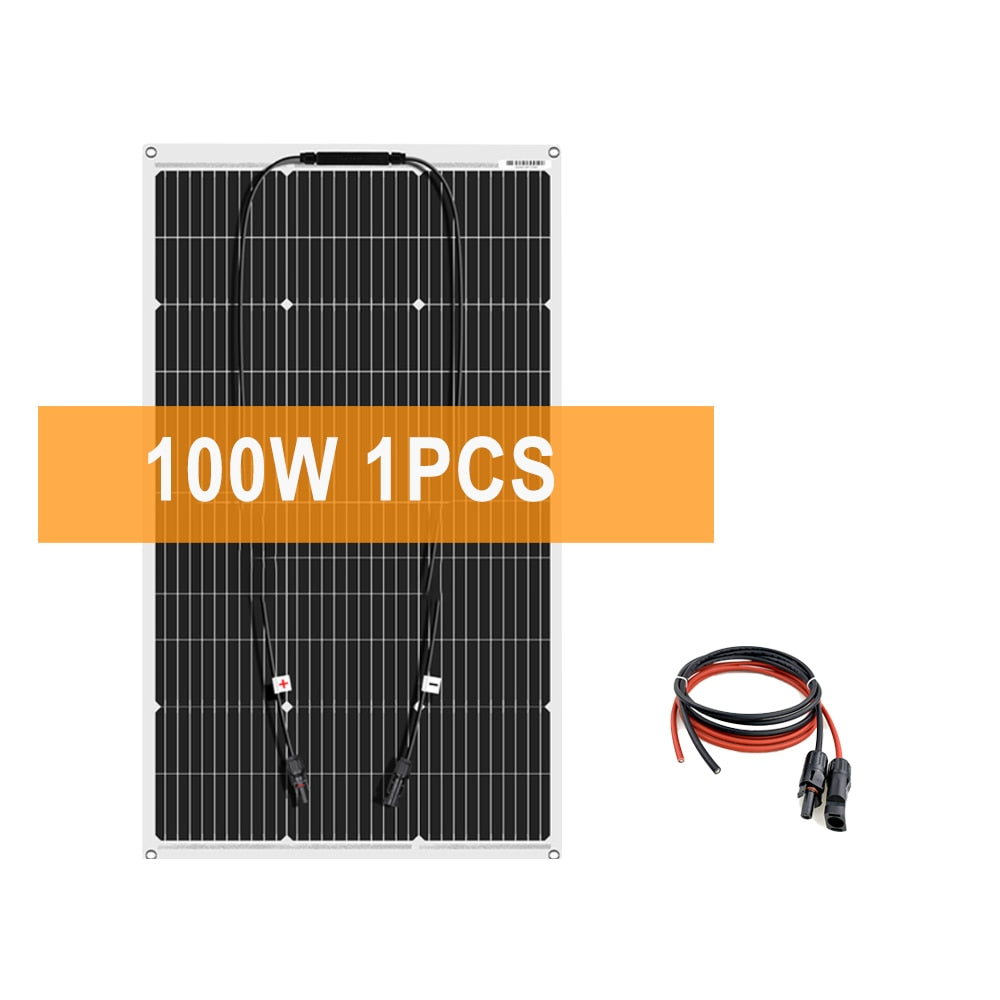Sistema de generador de energía de Panel Solar de 2000W para el hogar, Kit de inversor de 220V, controlador de batería de 30A, Cargador USB de batería de 12v 100Ah Lifepo4