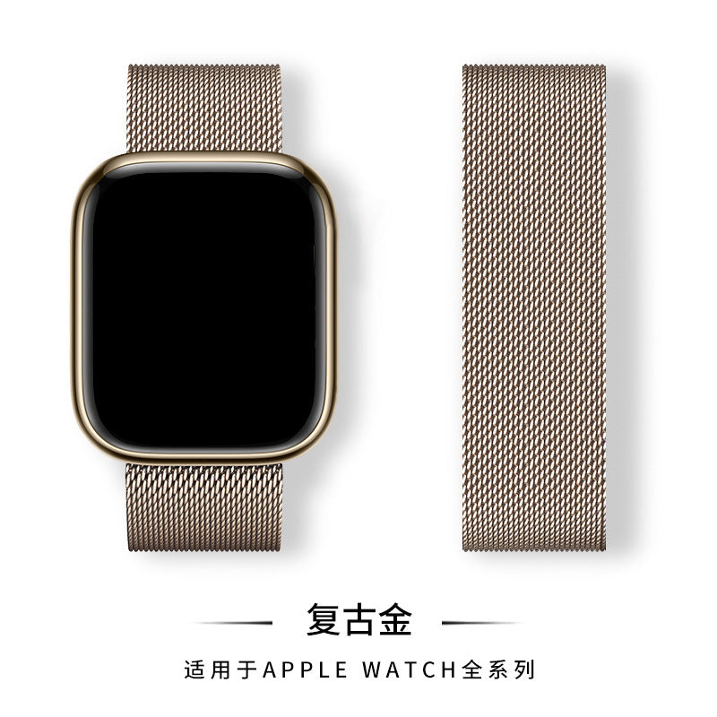 Suitable for apple iwatch8/7/6 Milanese magnetic suction smart watch metal strap Apple watch strap