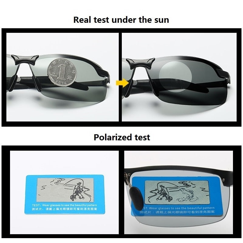 Gafas de sol fotocromáticas para hombre, polarizadas, gafas camaleón, de visión diurna y nocturna para conductor