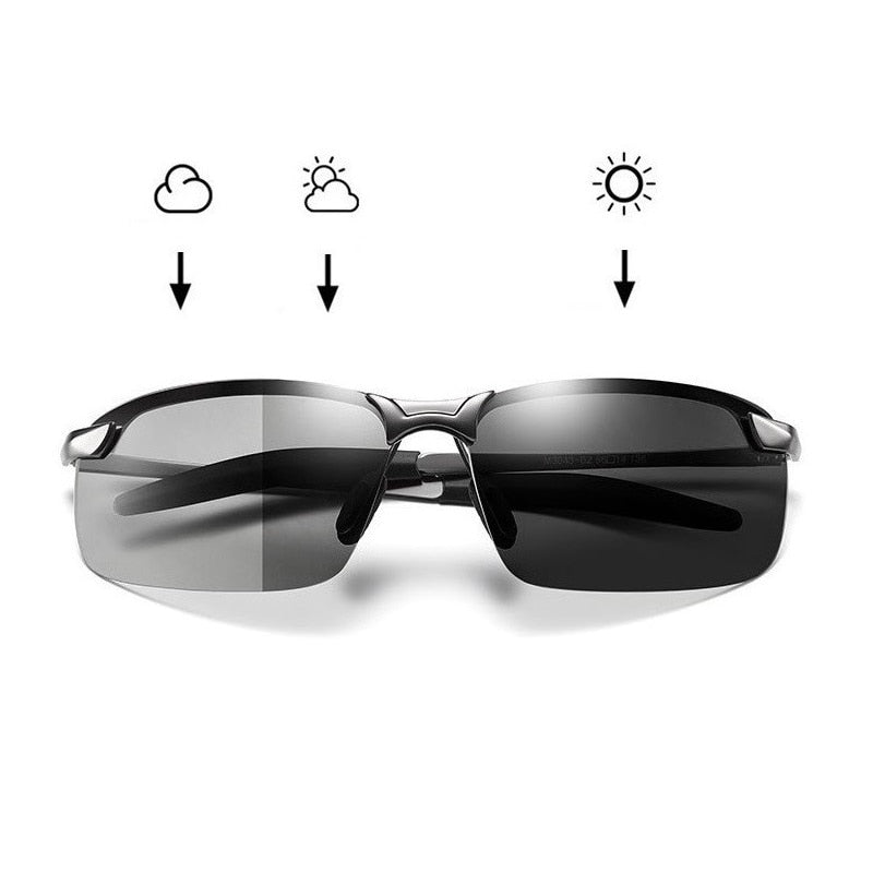 Gafas de sol fotocromáticas para hombre, polarizadas, gafas camaleón, de visión diurna y nocturna para conductor